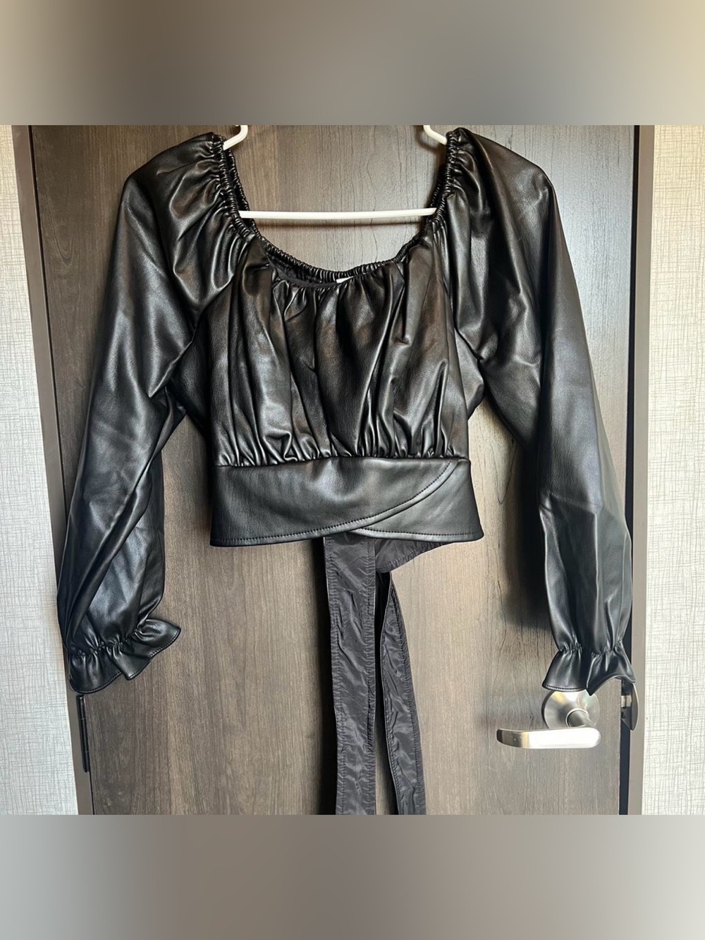 Leather Crop Top